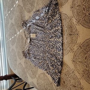 Lucky Brand blue and white pattern sleeveless top.